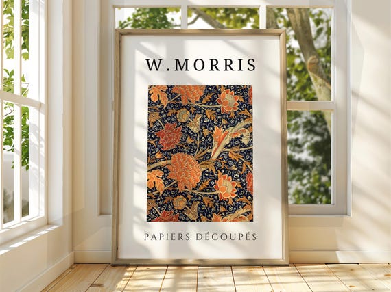 William Morris Floral Pattern Papiers Decoupes Exhibition Poster