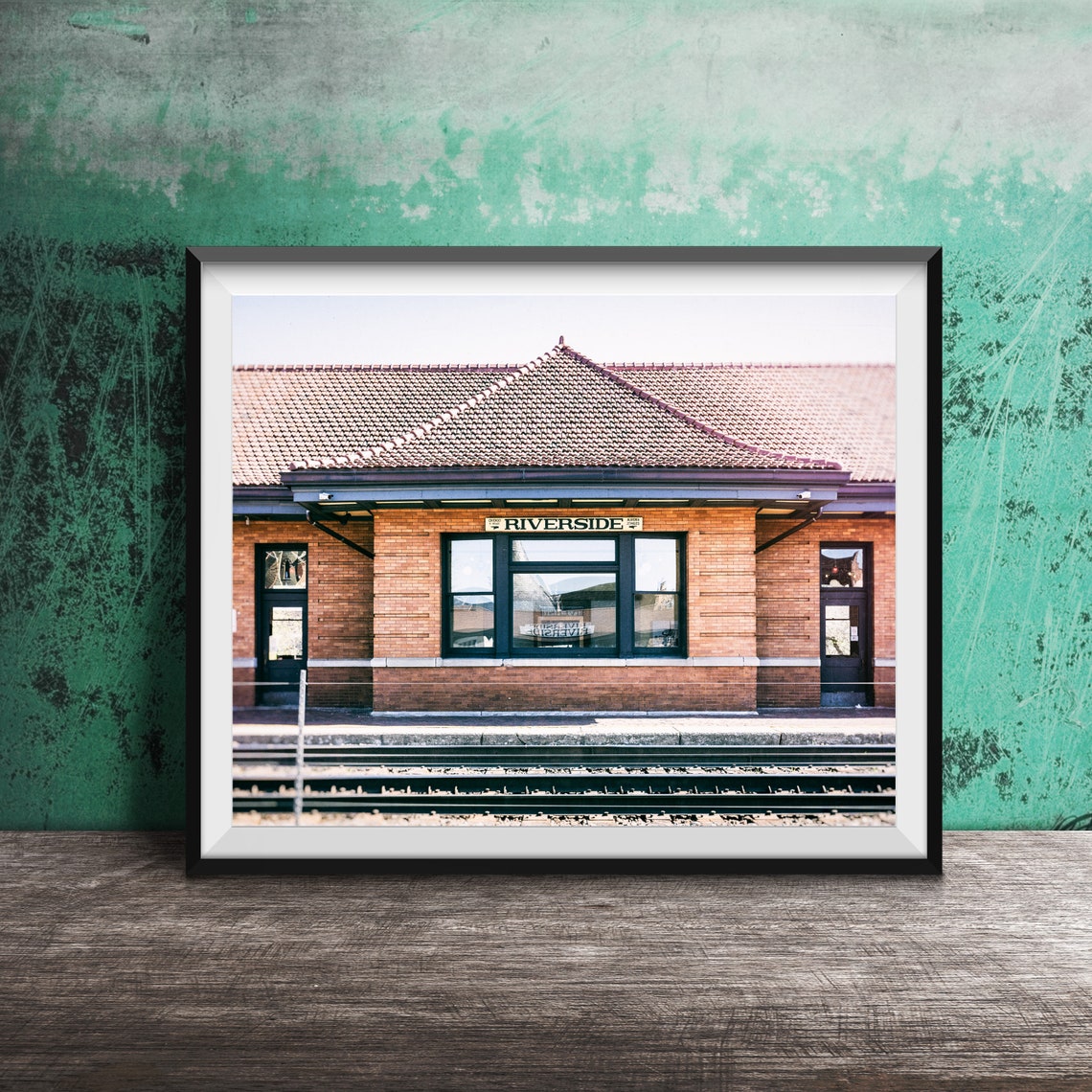 Riverside Illinois Historic Metra Train Station Building Poster