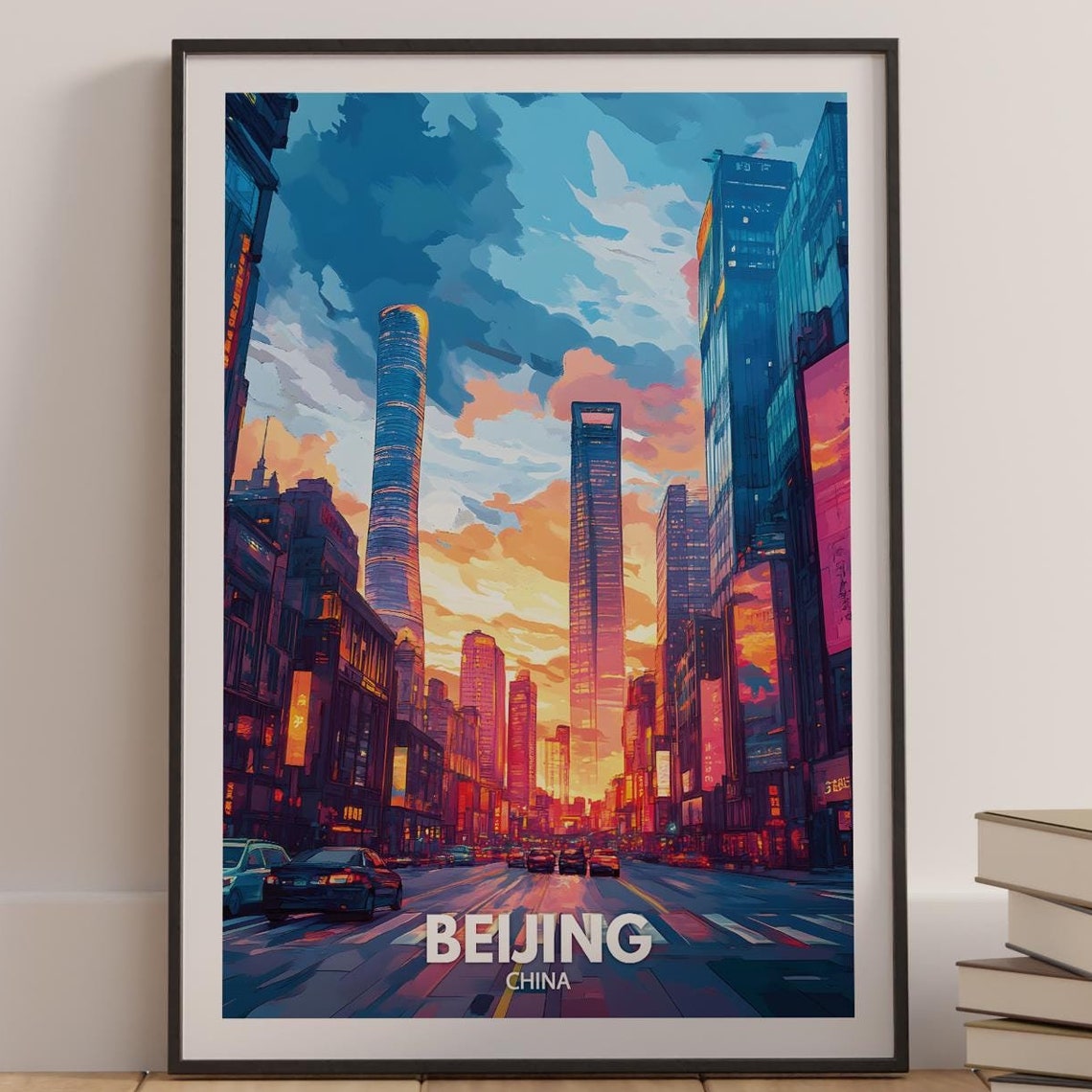 Beijing Travel Print China Beijing Travel Poster China Travel Poster China Cityscape Wall Art Unique City Art Decor