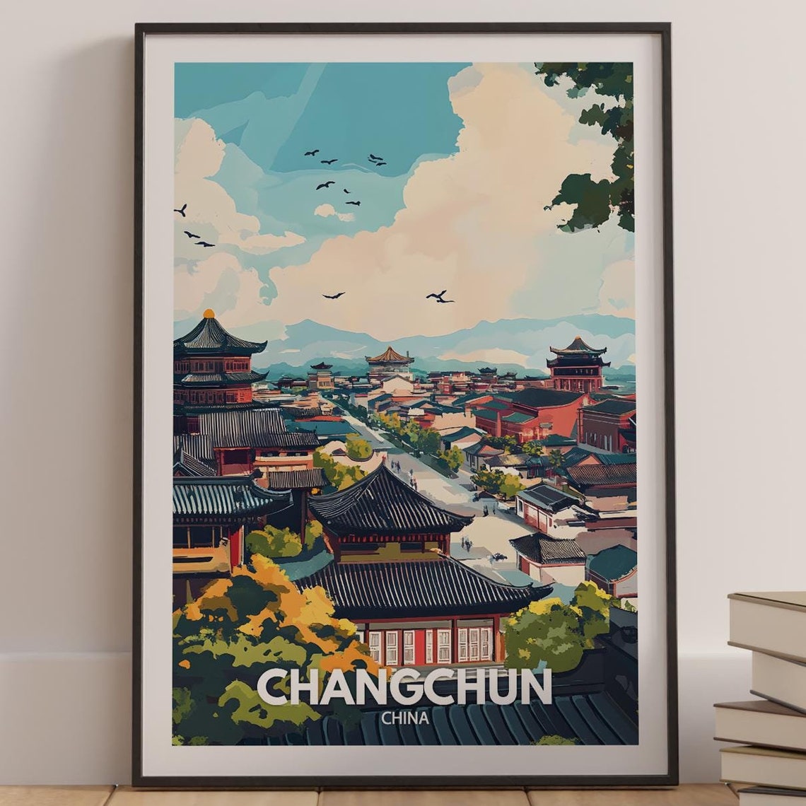 Changchun Travel Print China Changchun Travel Poster China Travel Poster China Cityscape Wall Art Unique City Art Decor