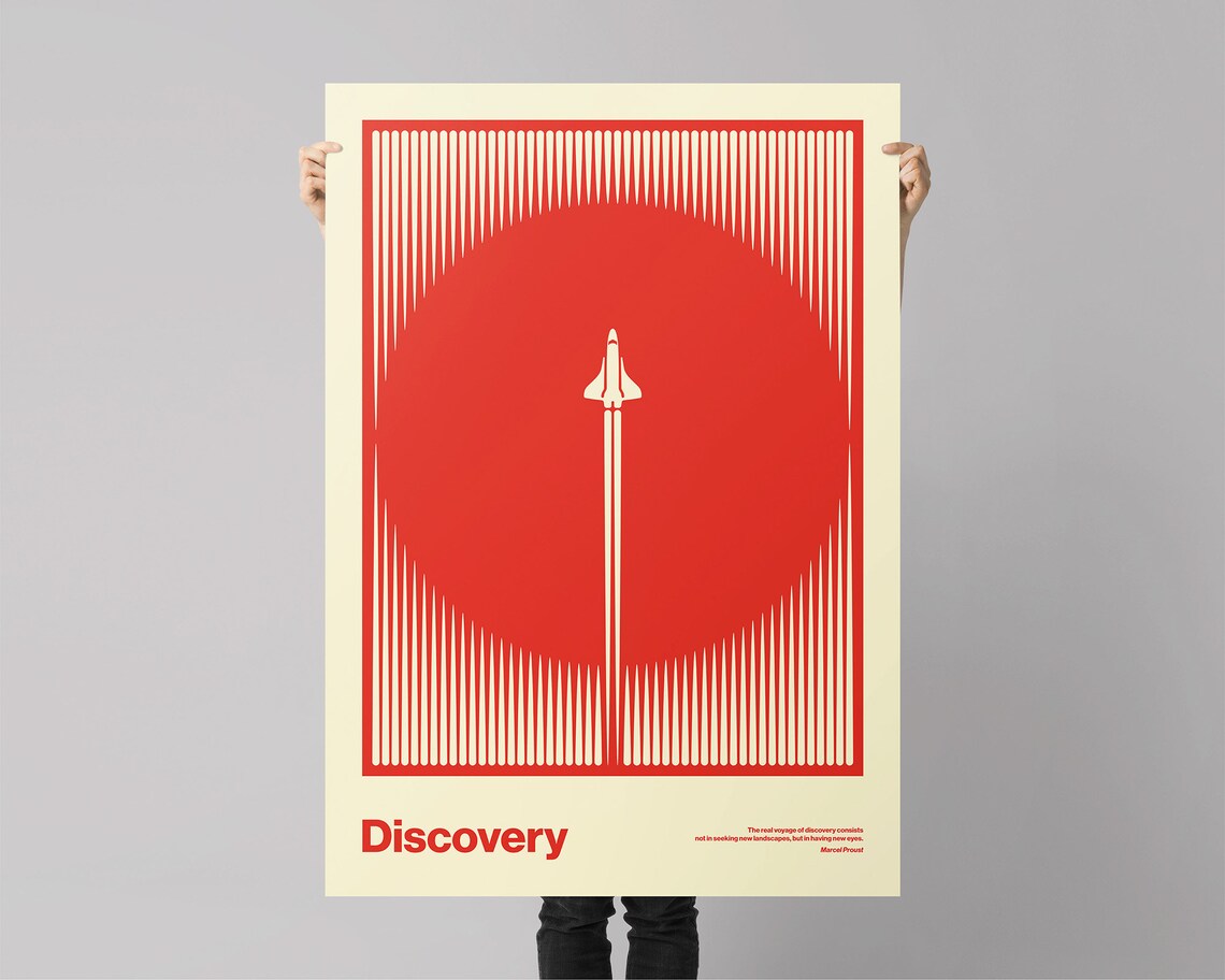 Space Shuttle Discovery Poster, Modern Artwork - Image 3