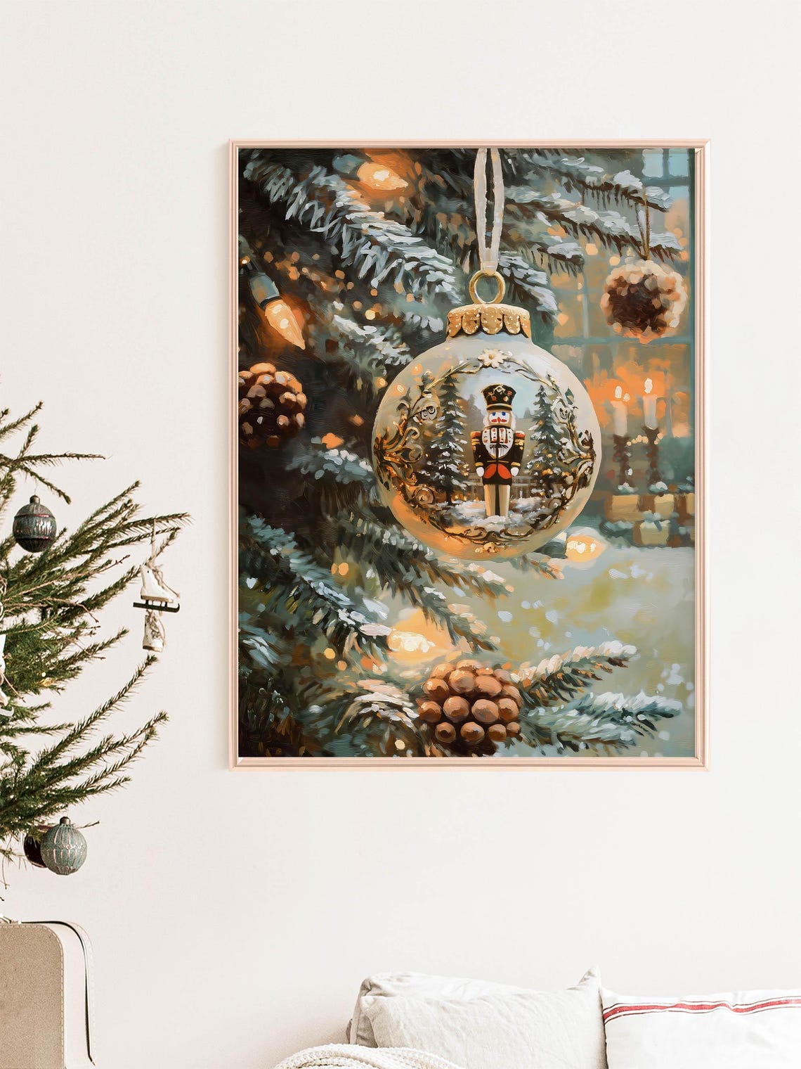 Nutcracker Christmas Ornament Bauble Glowing Tree Holiday Poster - Image 4