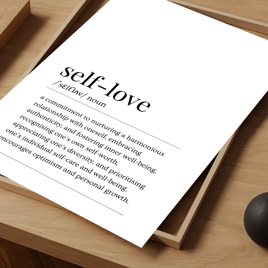 Self Love Dictionary Definition Affirmation Mental Health Poster - Image 7
