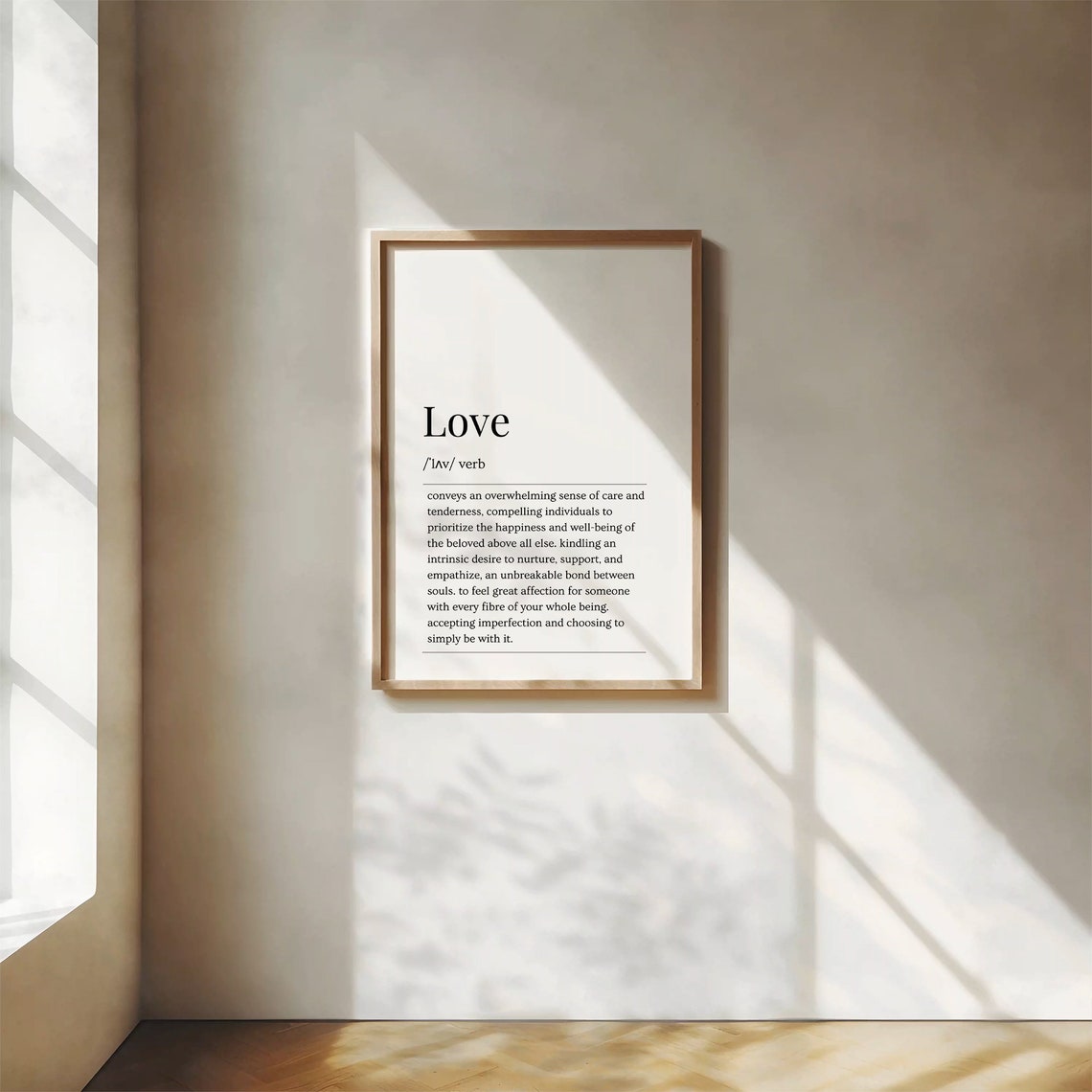 Love Dictionary Definition White Modern Minimalist Poster Gift - Image 6