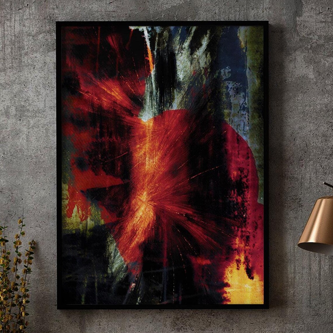 Abstract Mixed Media Artwork, Layered Textures Art Print