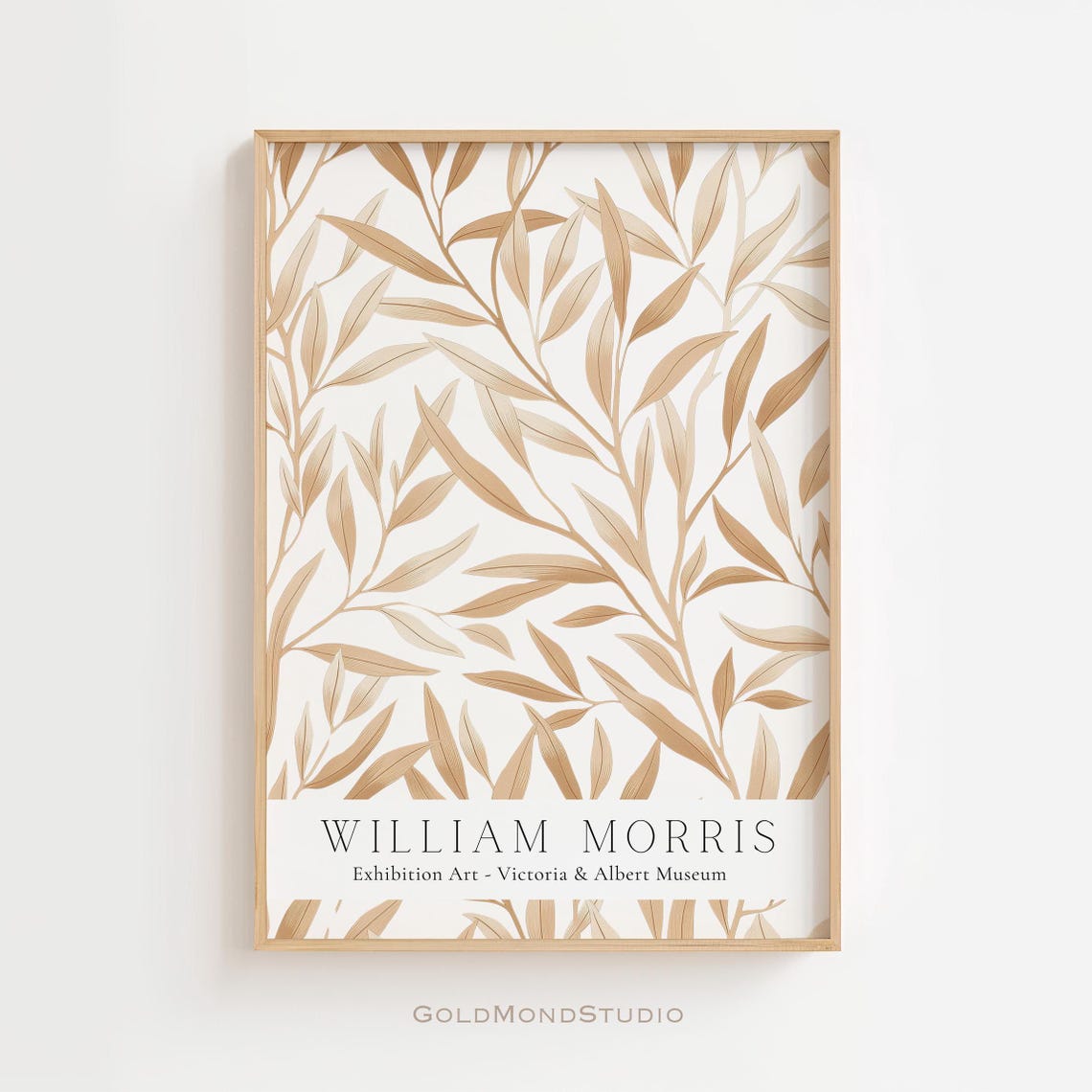 William Morris Gold Willow Leaves Victoria and Albert Museum Poster