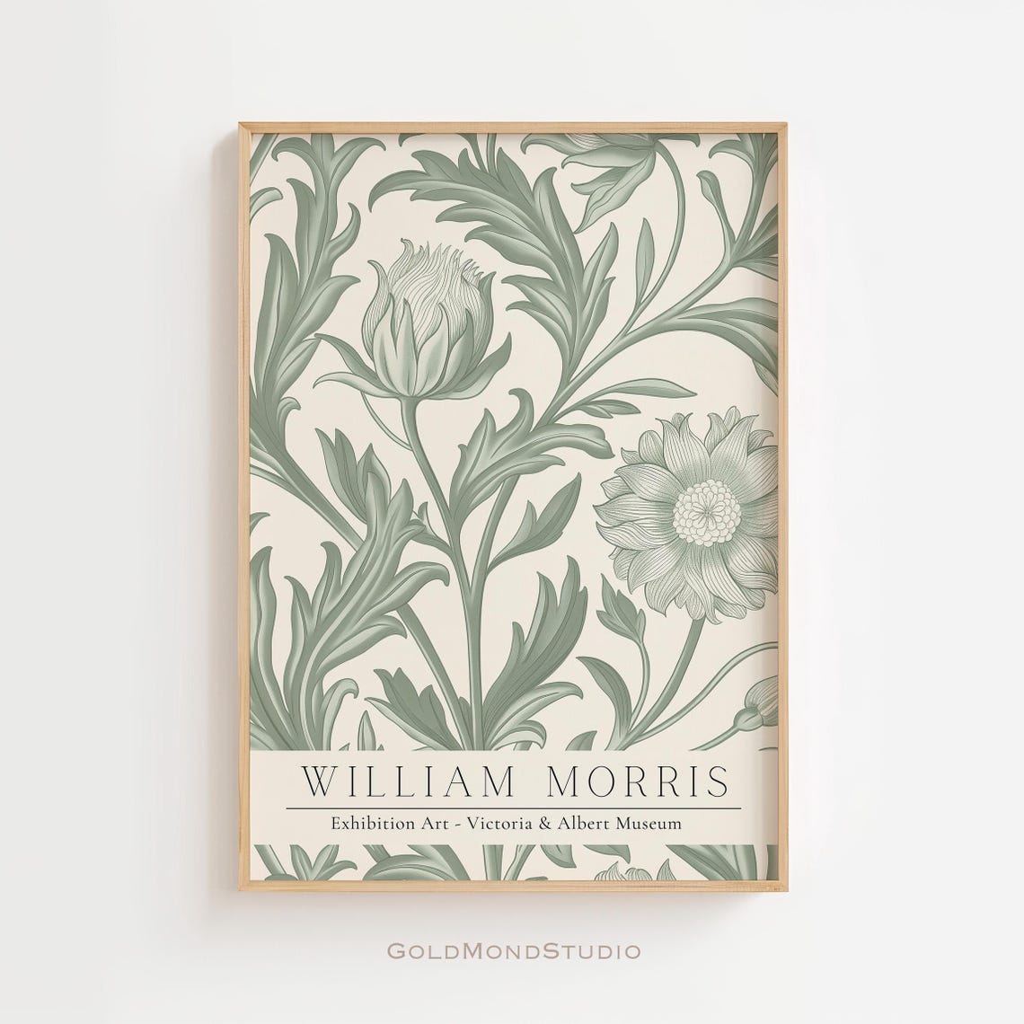 William Morris Sage Botanical Leaf Victoria and Albert Museum Poster