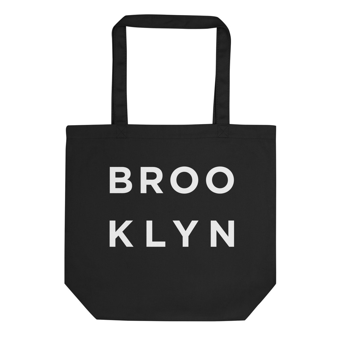 Brooklyn Bold White on Black Stacked Typography Borough Pride Wall Art - Image 2