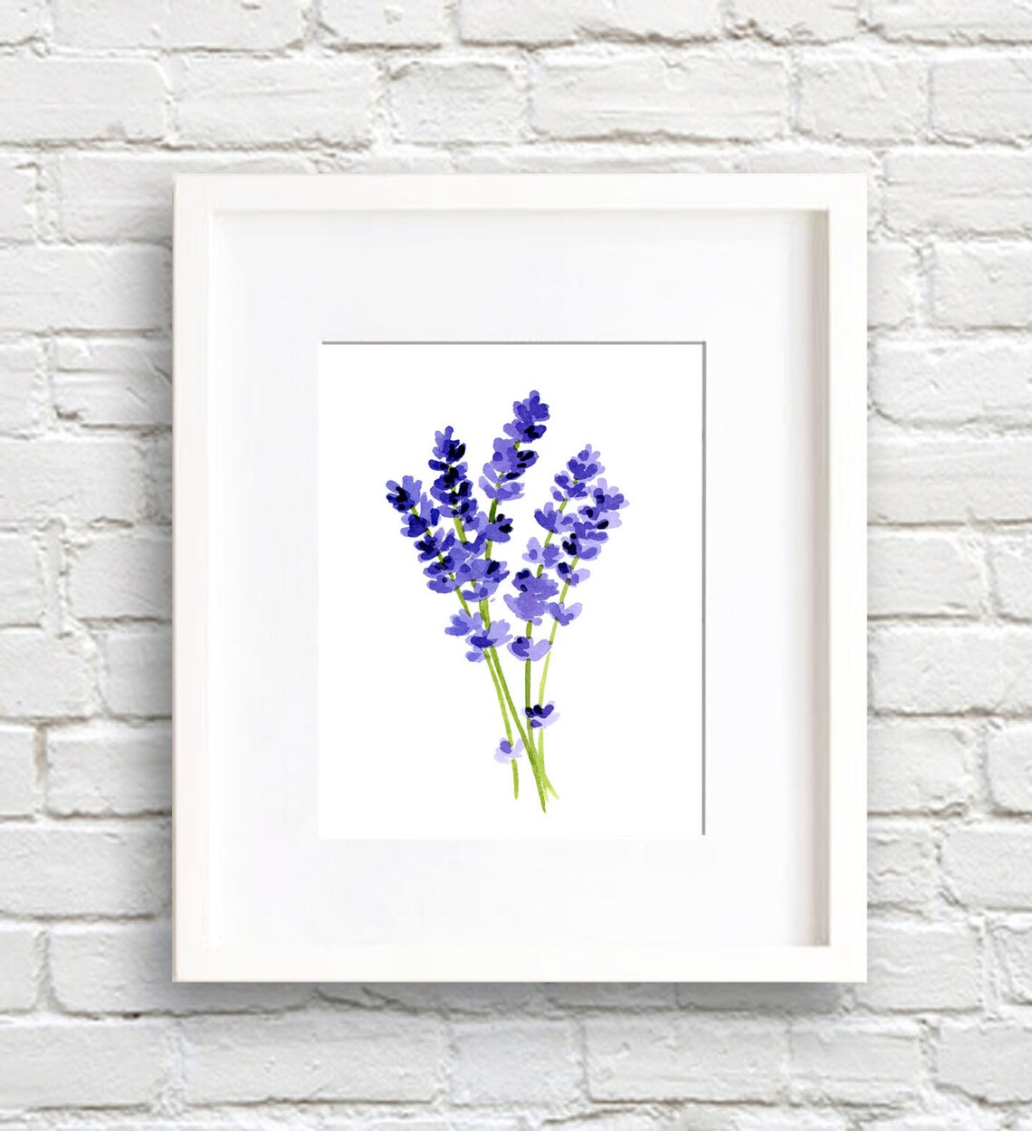 Lavender Watercolor Art Print, Floral Wall Decor