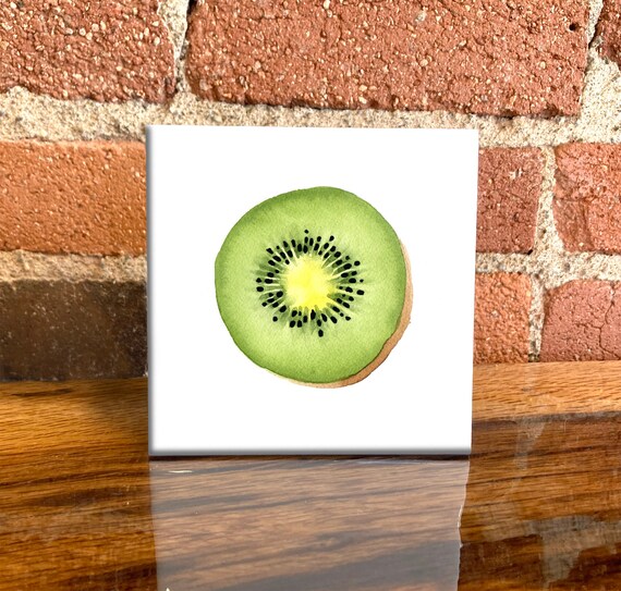 Kiwi Ceramic Tile Kiwi Decorative Tile Fruit Lover Gift Unique Food Gifts