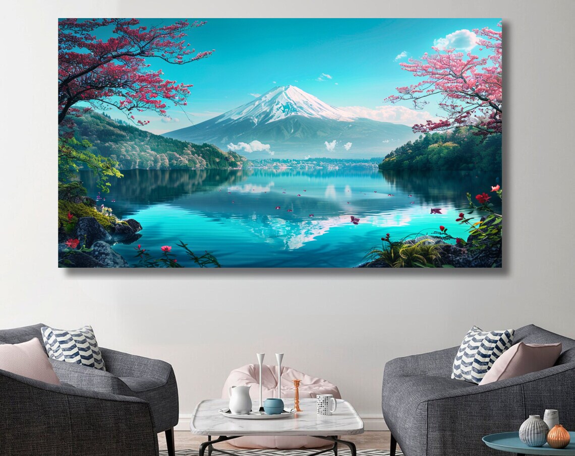 Mount Fuji Japanese Mountain Landscape Art Print