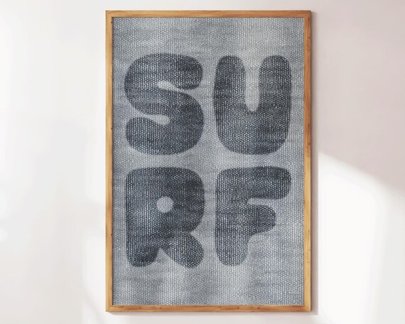 Surf Print Jeans Wall Art Typography Poster Retro Apartment Decor Cool Gallery Minimalist Surfing Gift For Surfer