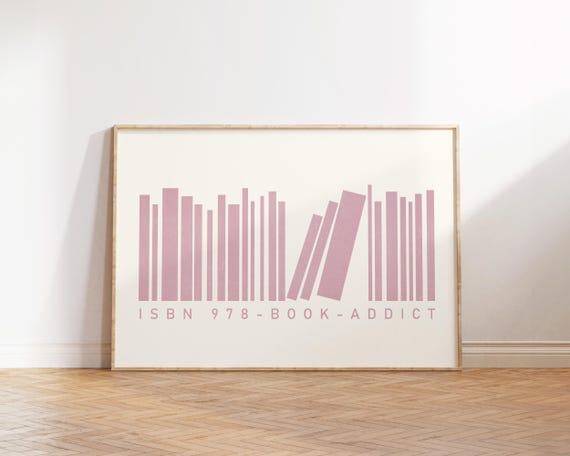 Funny Book Barcode Art Unique Print Trendy Decor For Nooks Apartments Lovers