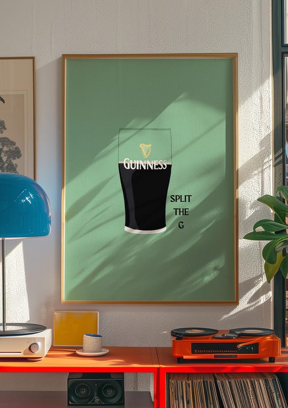 Split The G Pub Irish Prints Wall Prints Art Prints Wall Art Funny Colourful Home Bedroom Kitchen Living Room Aesthetic Poster A3 A4