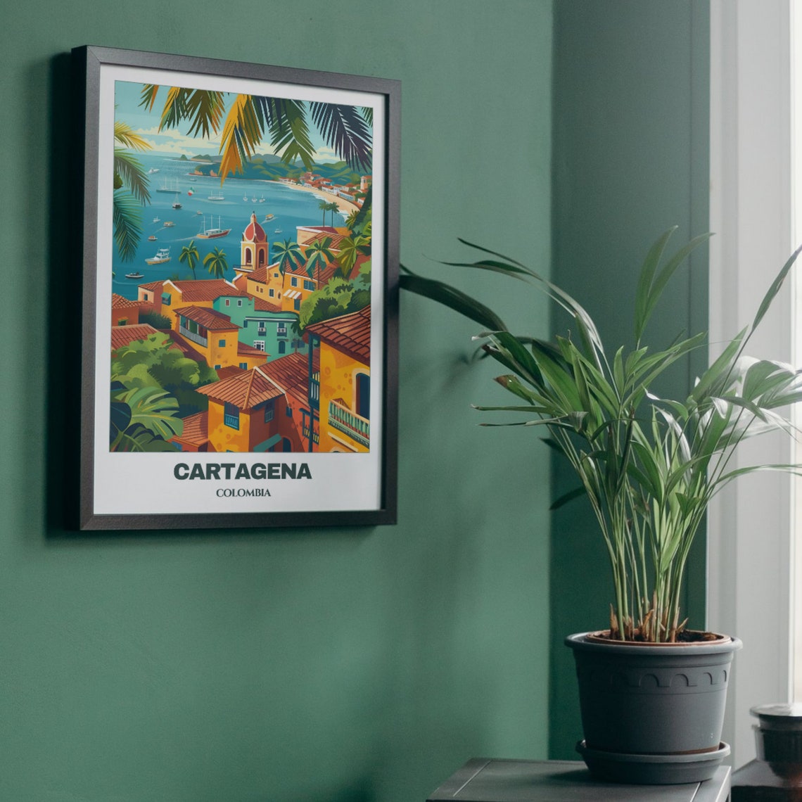Cartagena Travel Poster Colombia Travel Poster Insta Print Art Cartagena Home Decor Cartagena Illustration - Image 5