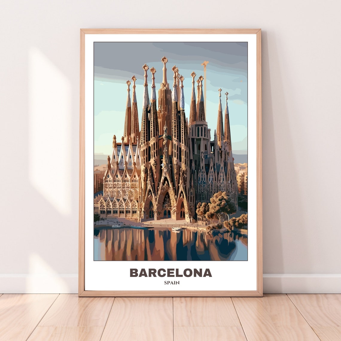 Barcelona Travel Poster Spaintravel Poster Oil Painting Cityscape Painting Travel Wall Art Room Decor Spain Trip - Image 5