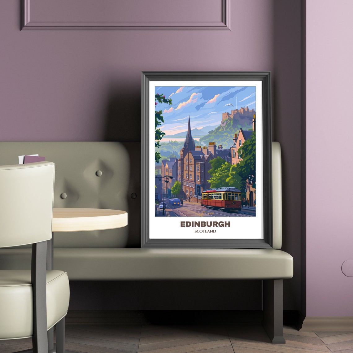 Edinburg Travel Poster Scotland Travel Poster Edinburg Painting Print Wall Art Scotland Home Decor Edinburg Print - Image 2