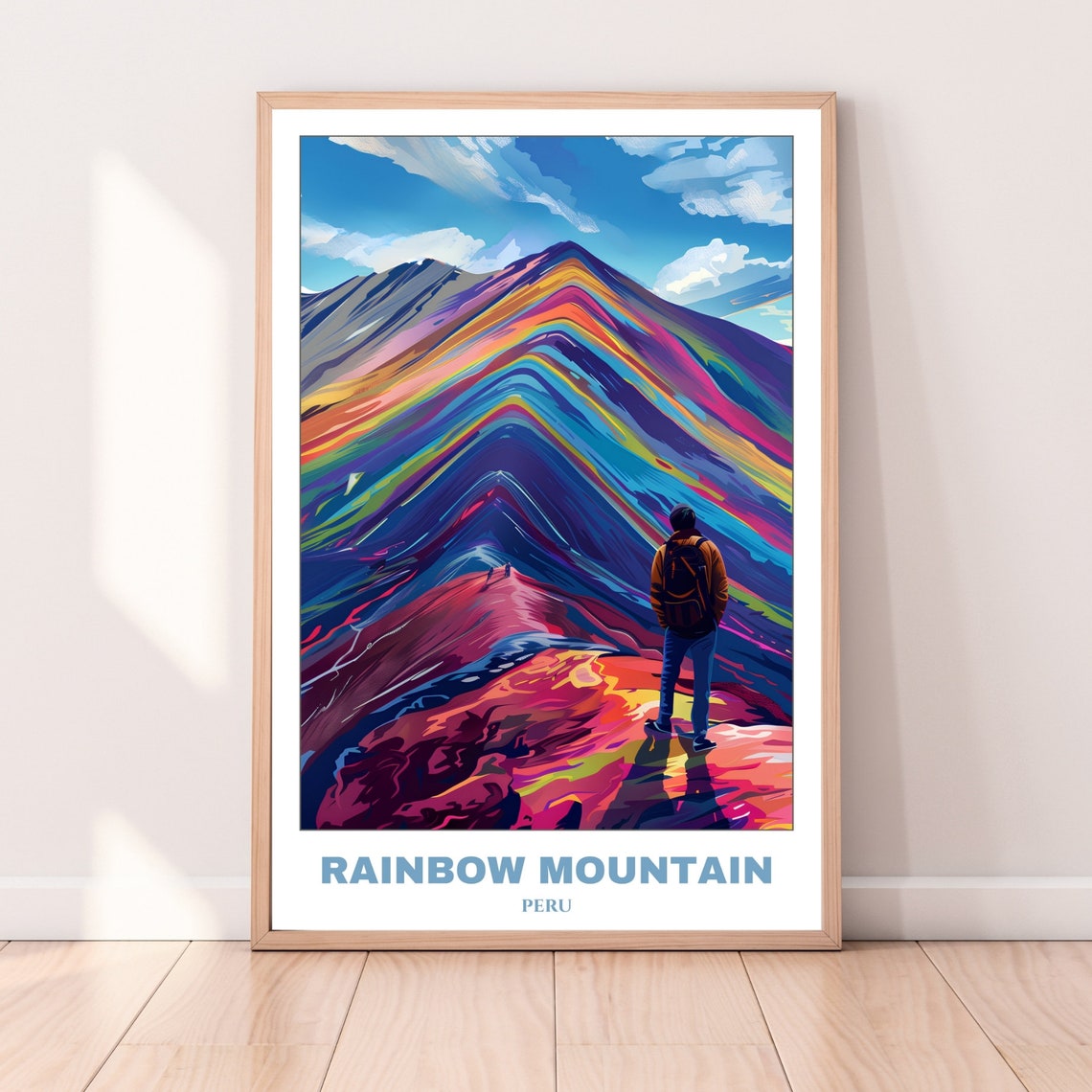 Rainbow Mountain Peru Vinicunca Colorful Peaks Travel Poster - Image 4