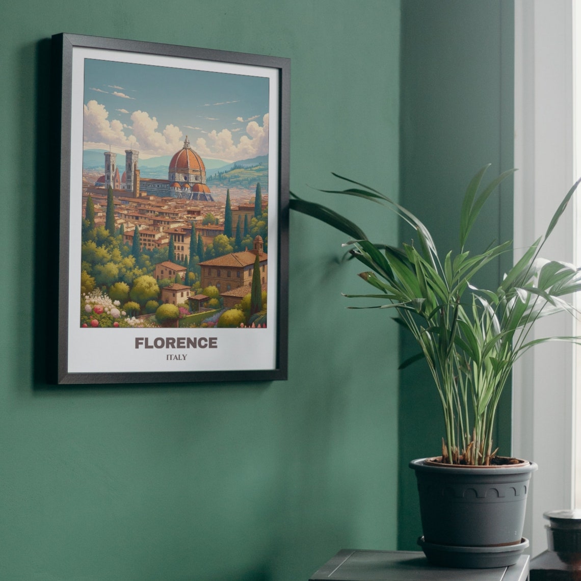 Florence Travel Poster Italy Travel Poster Cityscape Painting Print Wall Art Travel Wall Art Room Decor Florence Trip - Image 4