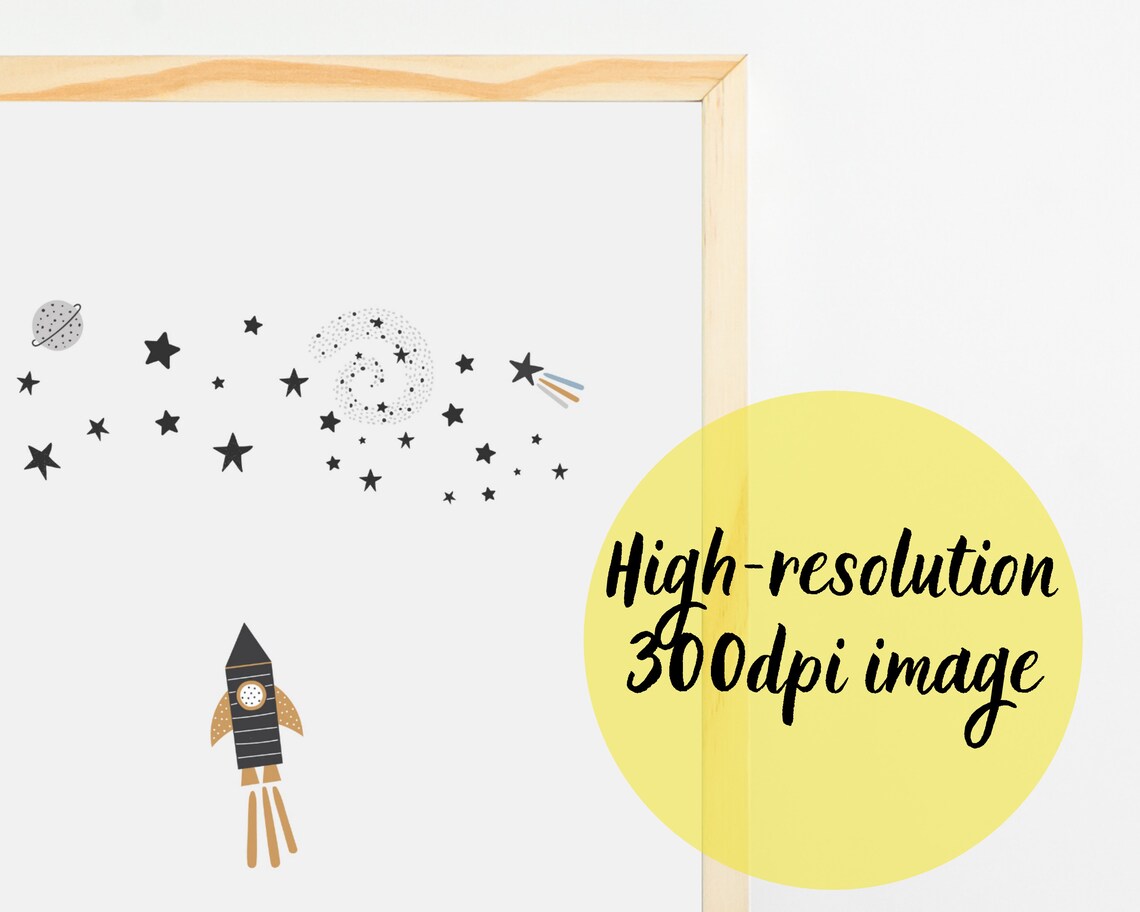 Space Themed Alphabet Poster, Boys Nursery Art - Image 2