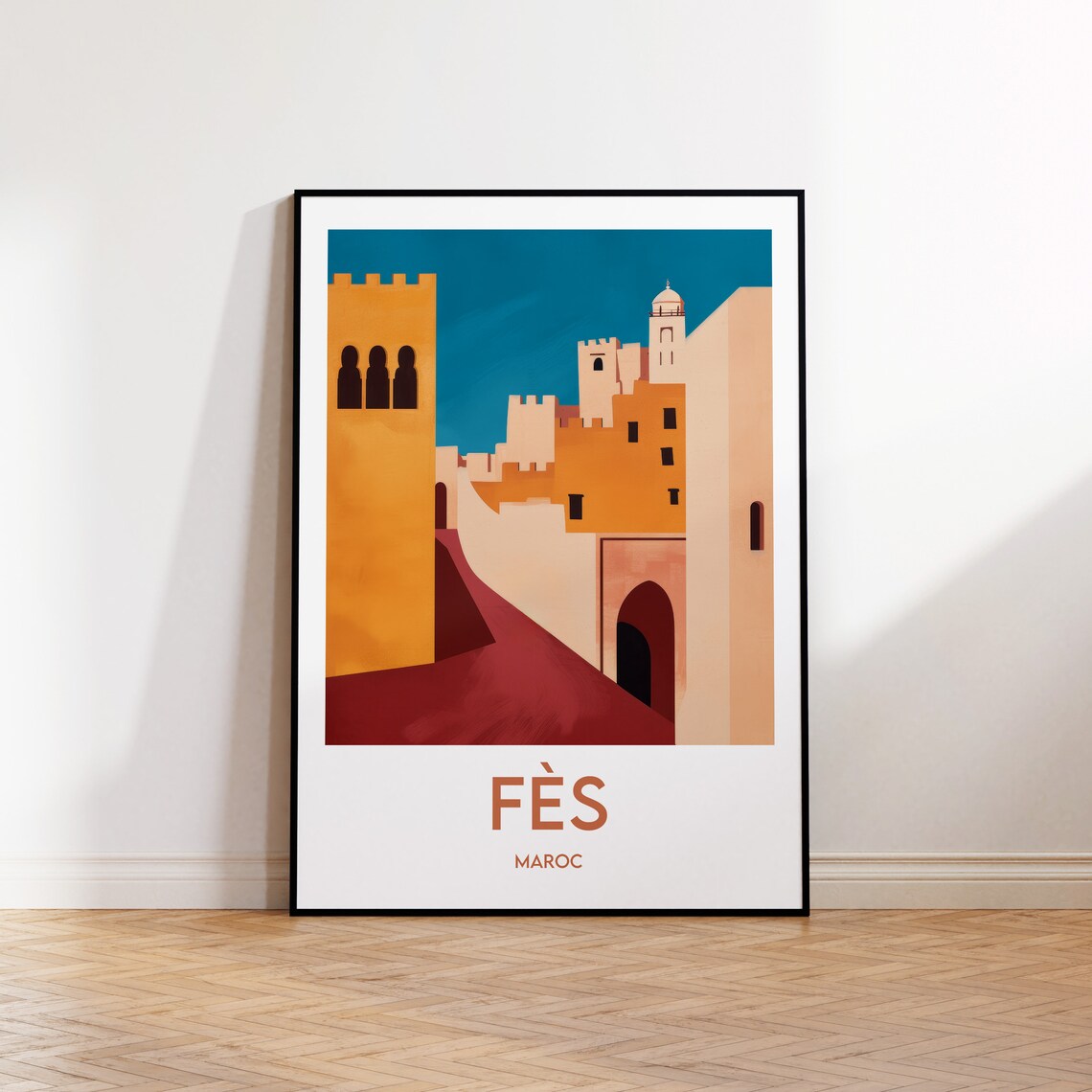 Fez Morocco Vintage Travel Poster Art Print