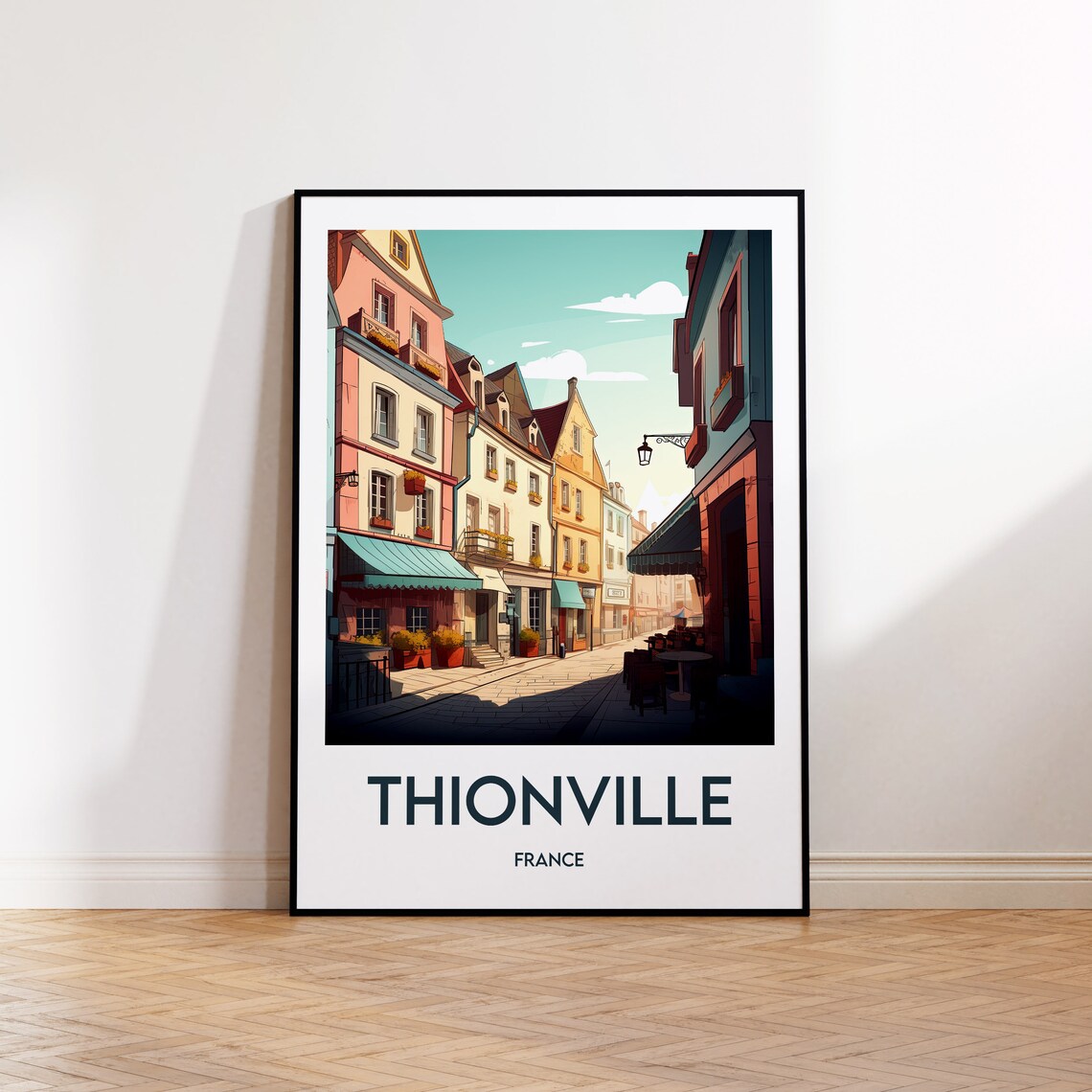 Thionville Travel Poster, France Wall Art Print