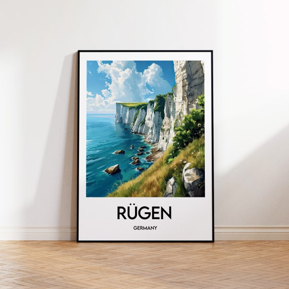 Rugen Vintage Travel Poster, Germany Art Print
