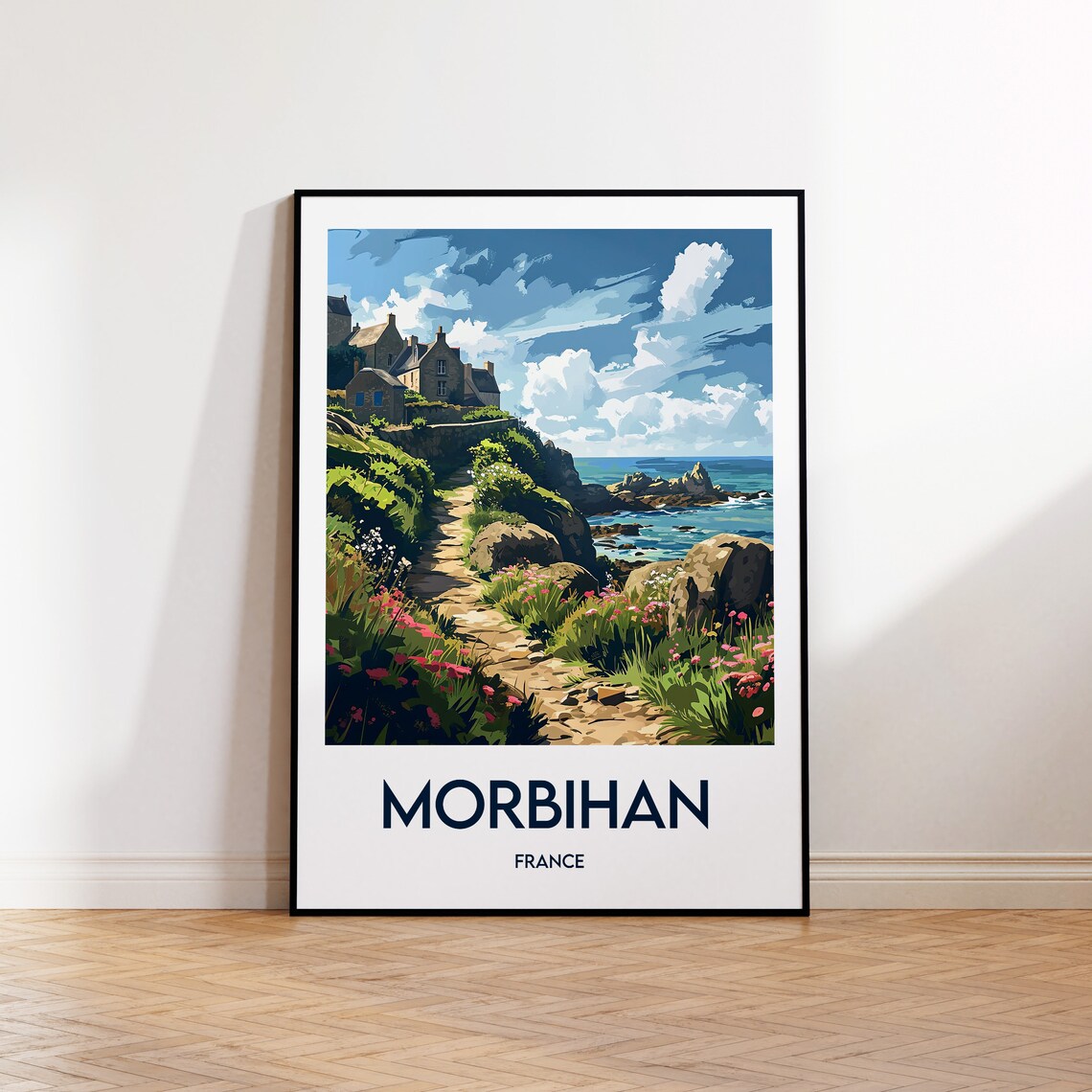 Morbihan Vintage Travel Poster, France Art Print