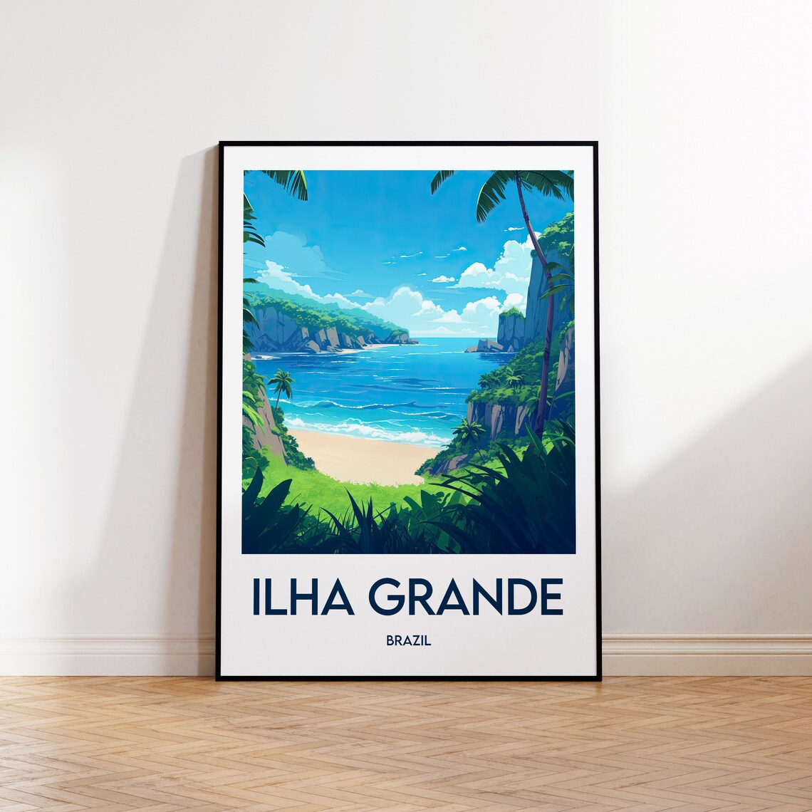 Ilha Grande Vintage Travel Poster, Brazil