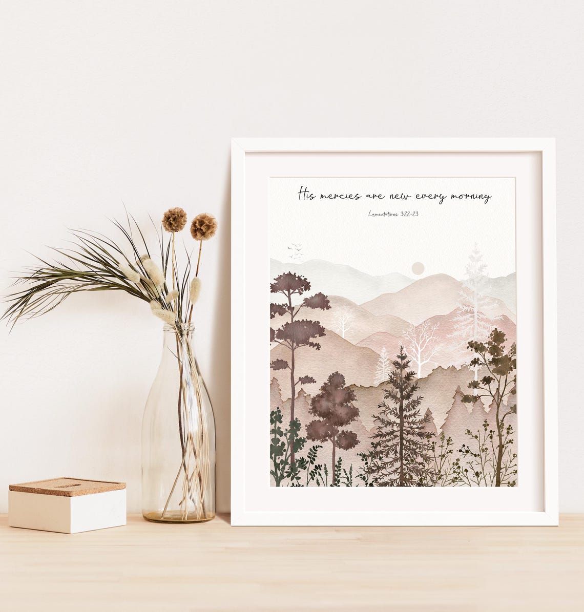 His Mercies Are New Every Morning Mountain Scripture Art Print - Image 3