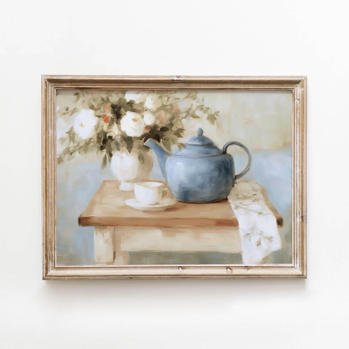 Teapot Still Life, Vintage Kitchen Art Print