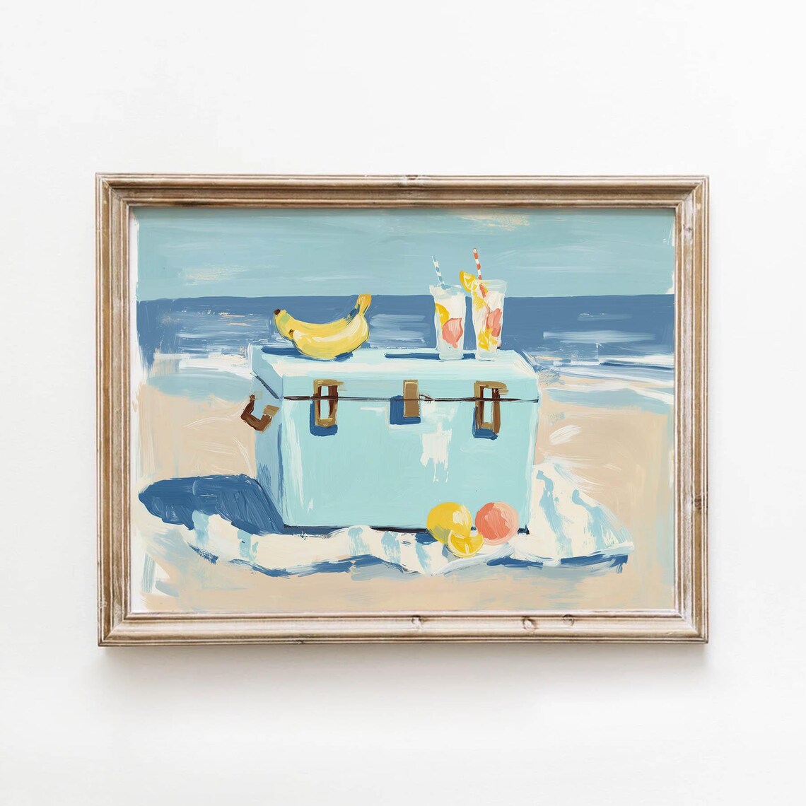 Lightblue Beach Cooler Summer Wall Art