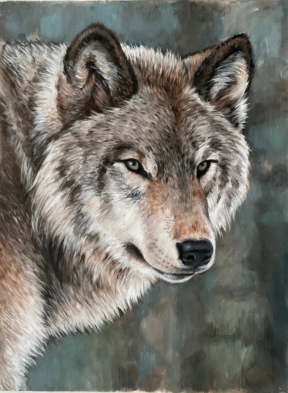 Wolf Portrait Animal Portraits Art Print