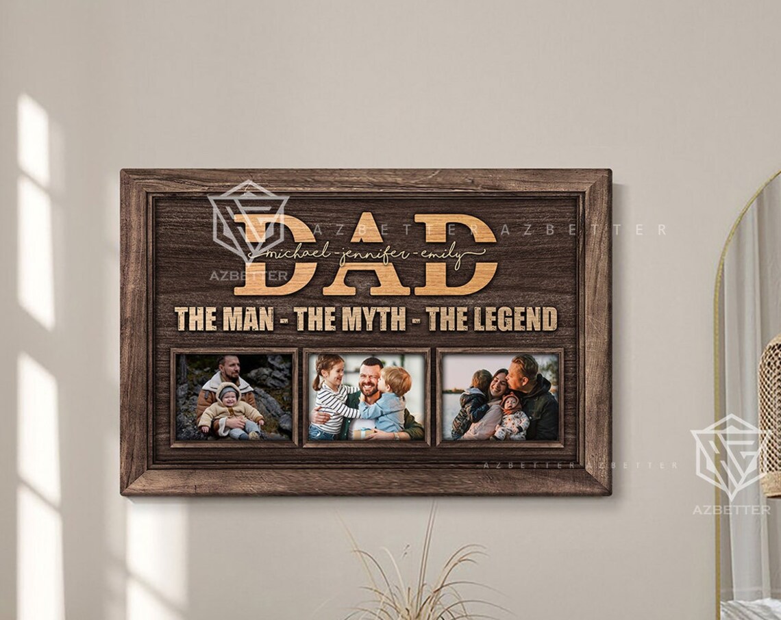 Personalized Christmas Gift For Dad Photo Collage Poster - Image 5