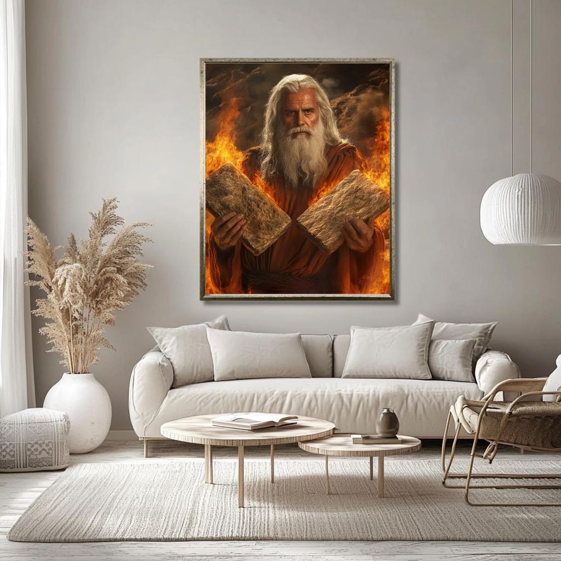 Moses Presenting Two Stone Tablets of the Ten Commandments Poster - Image 3