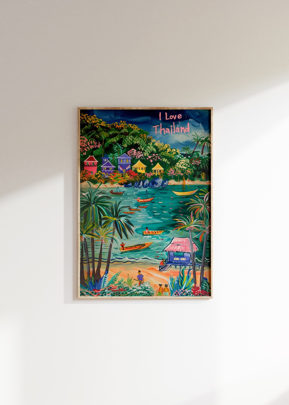 Thailand Travel Poster Thailand Landscape Wall Art Thailand Poster Phuket Travel Art Thailand Art Home Decor Floral Thailand Print - Image 4