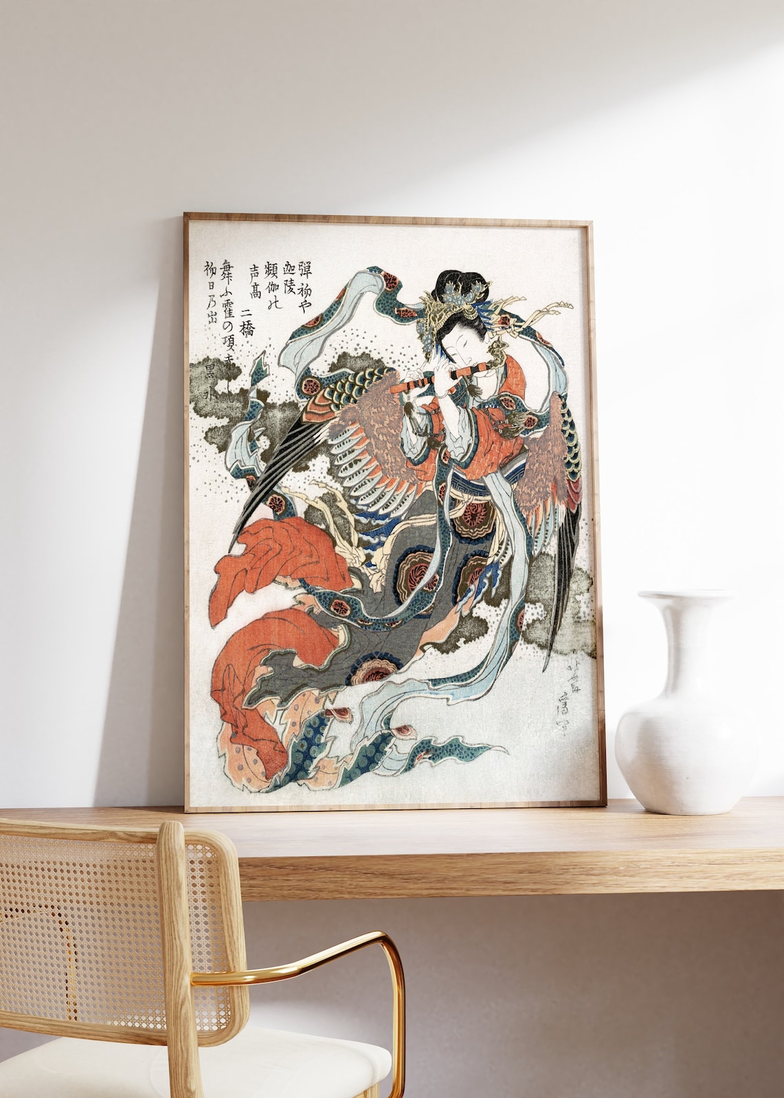 Hokusai Japanese Woman Ukiyo-E Vintage Art Print - Image 4
