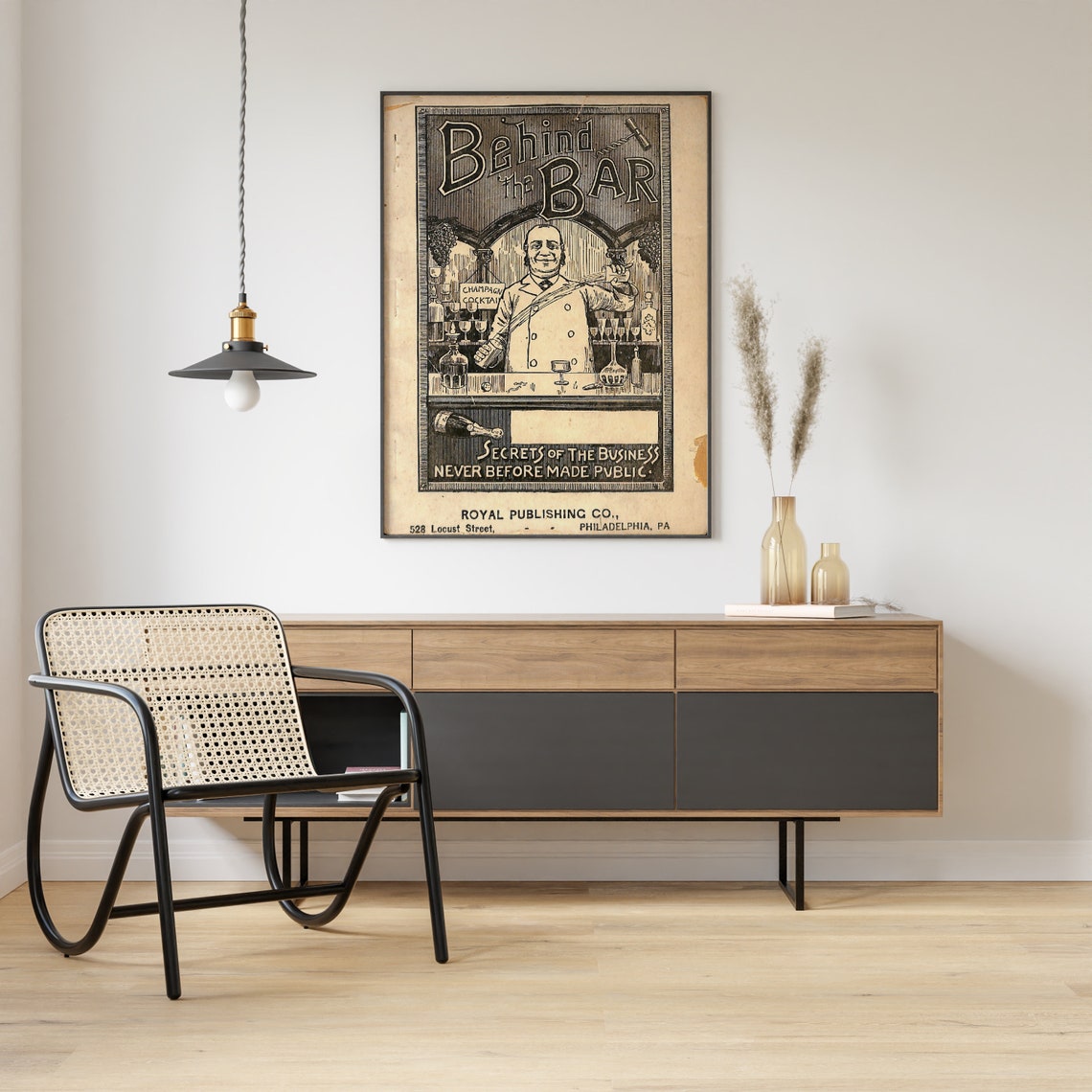 Old Book Cover Cocktail Bar Poster, Spirits and Wine Wall Art - Image 3