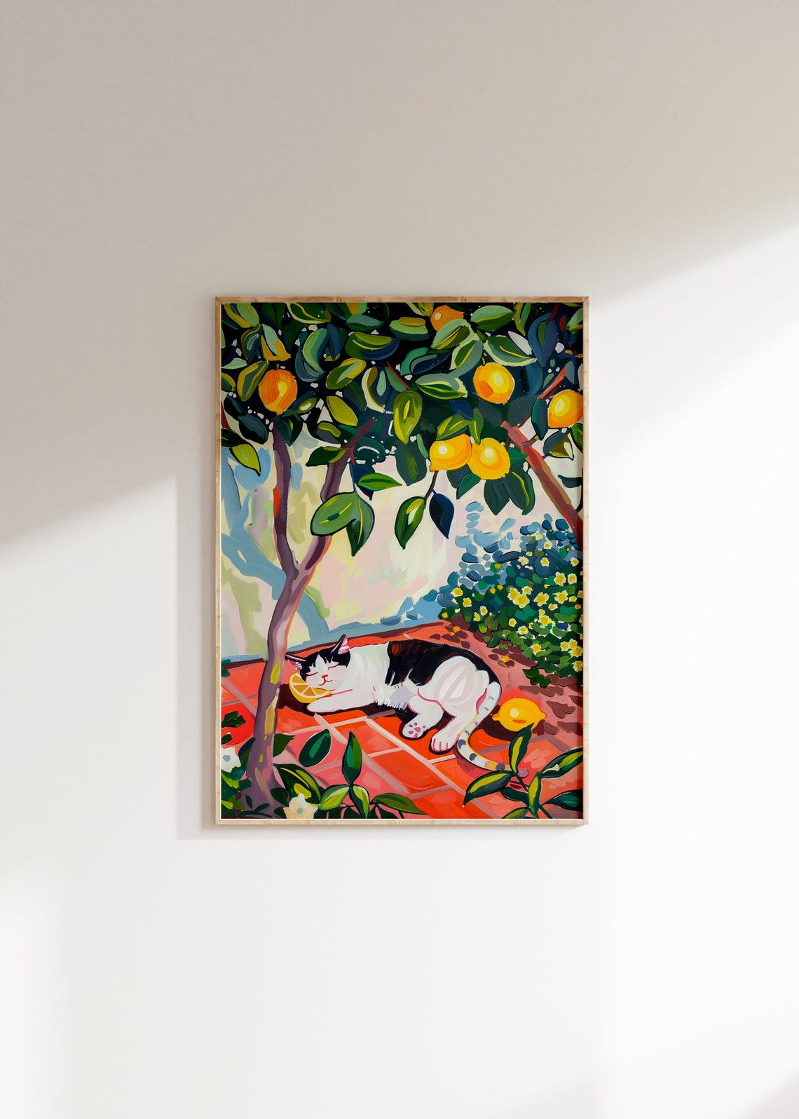 Cat Under Lemon Tree, Matisse-Inspired Art Print - Image 2