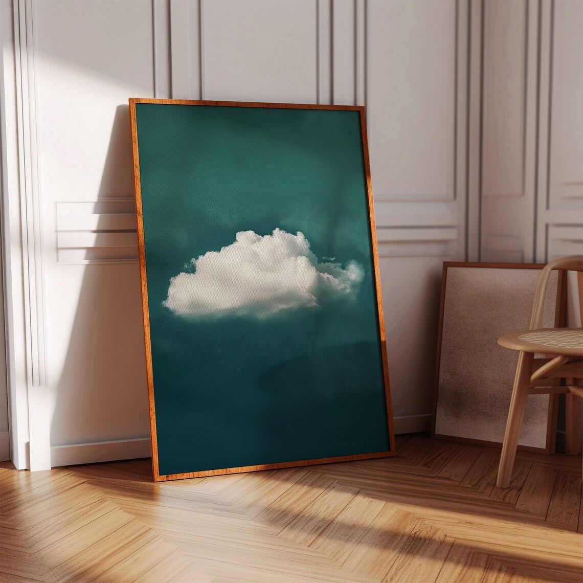 Emerald Green Cloud Prints, Surreal Abstract Art - Image 3