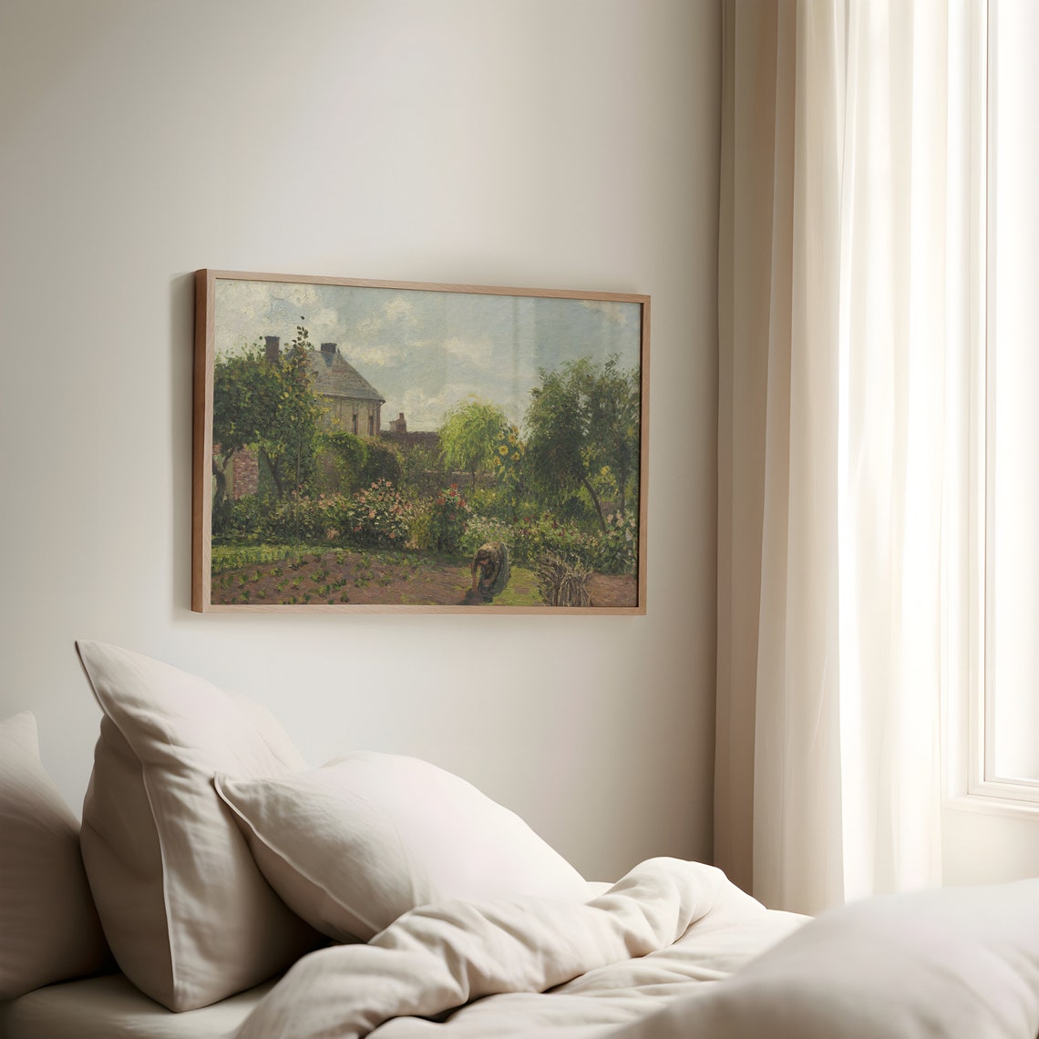 Muted Rural Scenery, Vintage Oil Painting - Image 3
