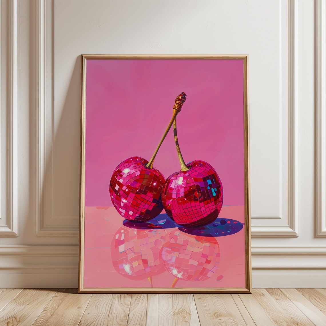 Cherries Disco Ball Poster, Maximalist Dining Room - Image 2