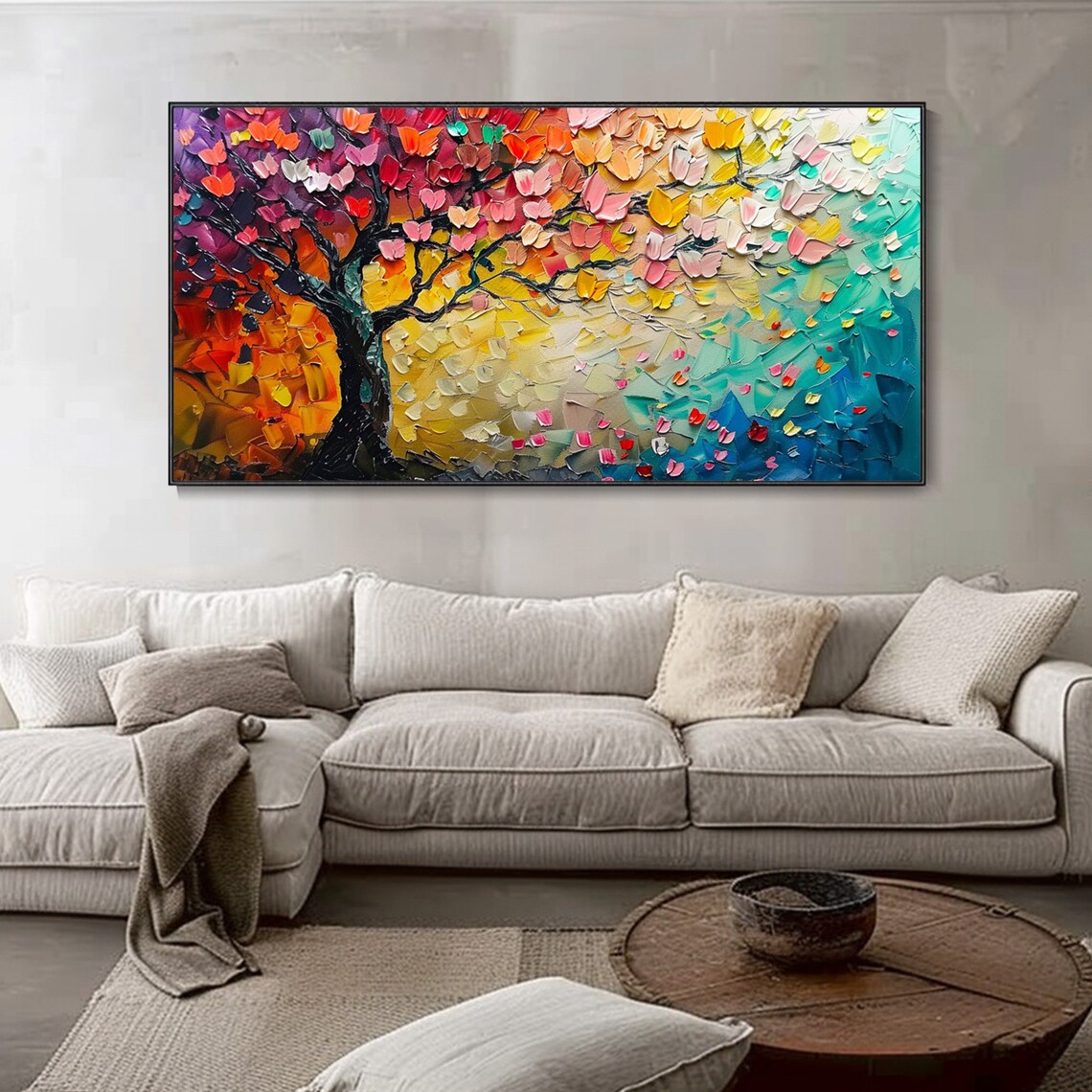 Forest Oil Painting, Boho Style Wall Art Print - Image 3