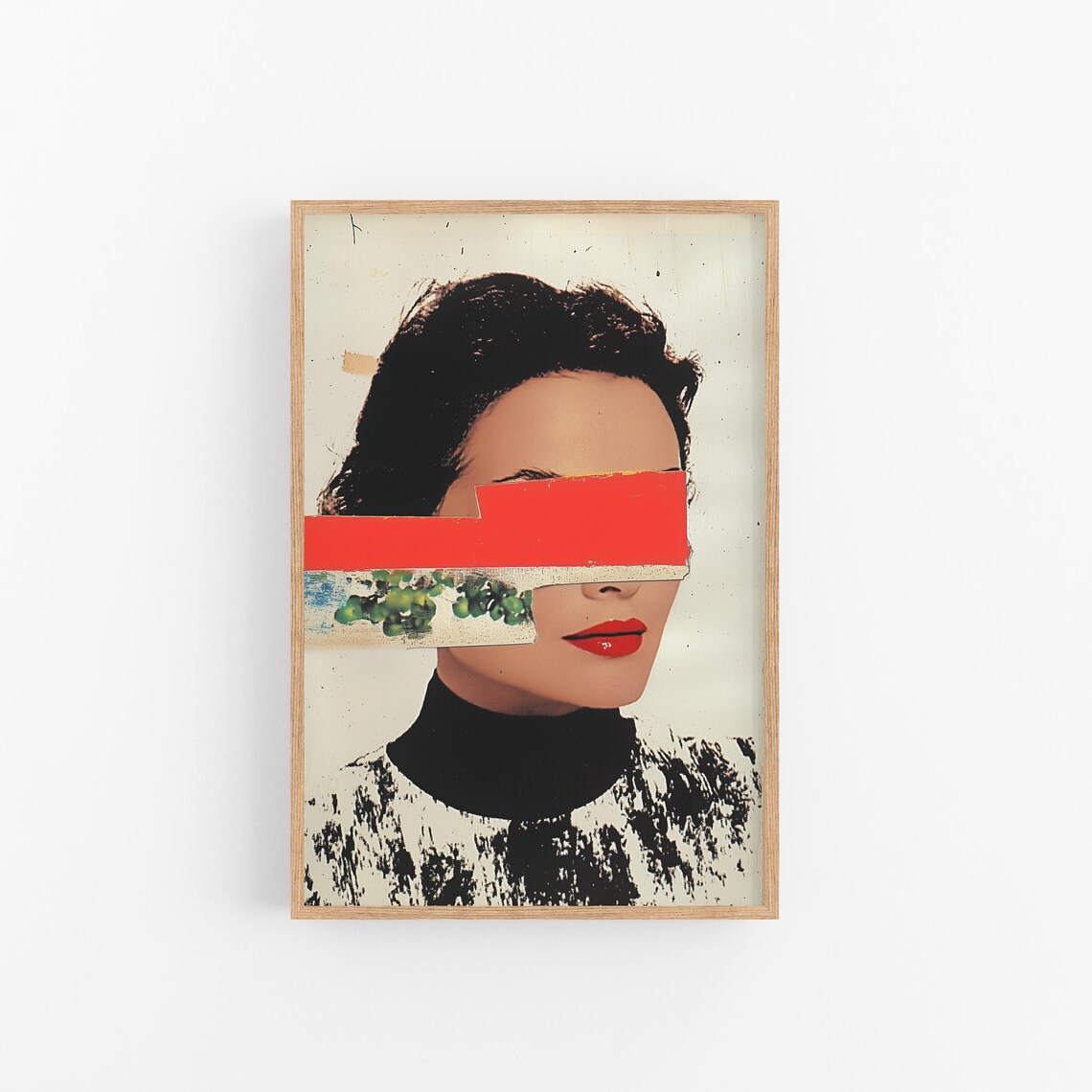 Abstract Woman Collage Art Print Modern Wall Decor
