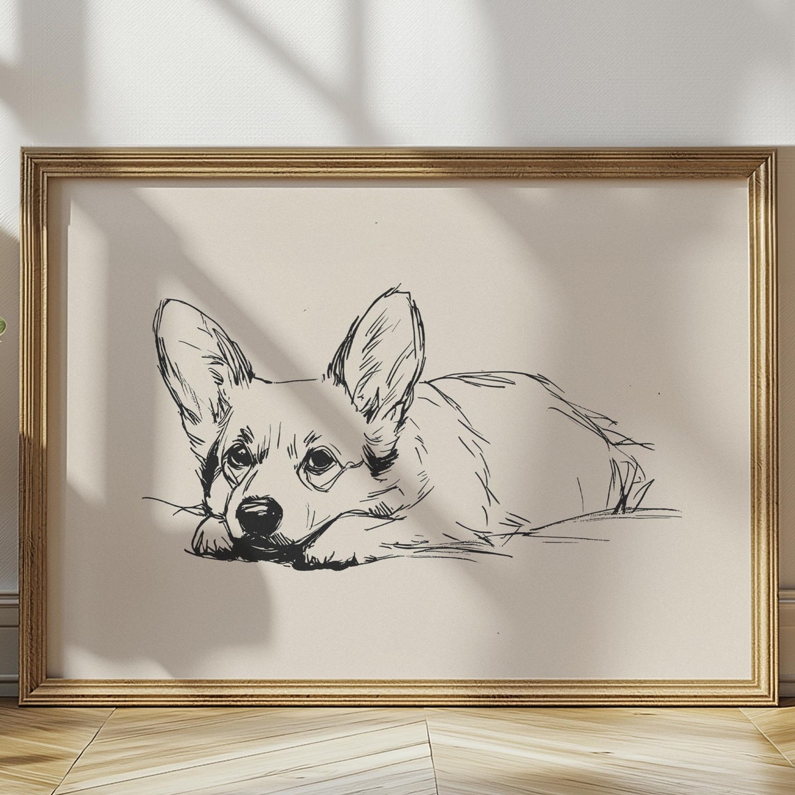 Cute Corgi Nursery Print Boy Room Corgi Art Dog Wall Decor Dog Drawing Puppy Poster Corgi Dog Art Girl Nursery Wall Art Corgi Sketch