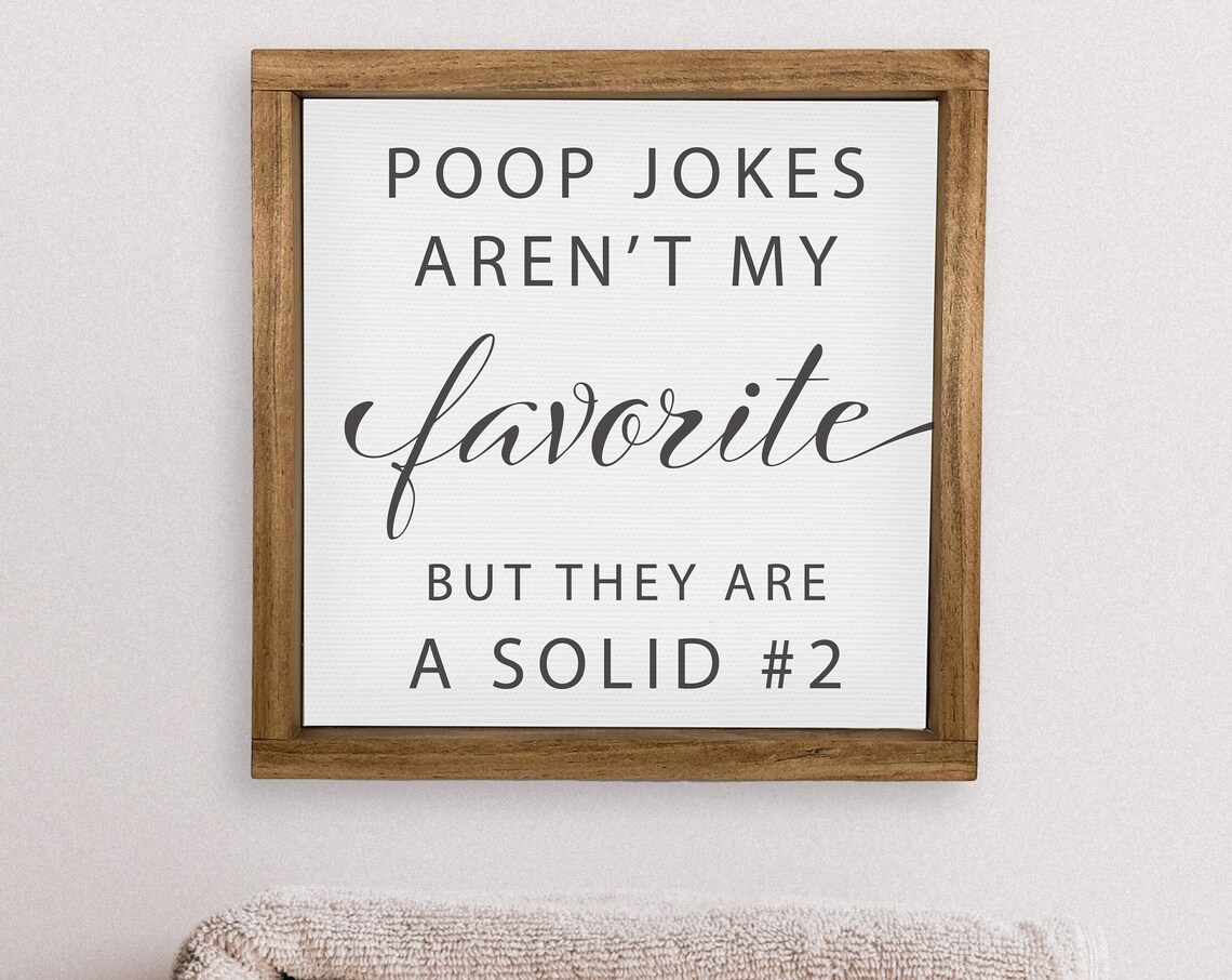 Poop Jokes Bathroom Humor Art Print for Dad