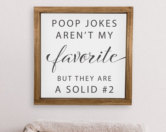 Poop Jokes Bathroom Humor Art Print for Dad