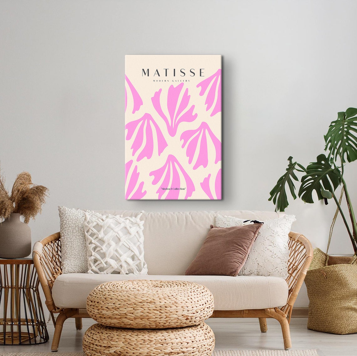 Pink Matisse Print Blush Pink Matisse Wall Art Exhibition Print Abstract Matisse Popular Print Minimalist Colorful Neutral Wall Art - Image 3