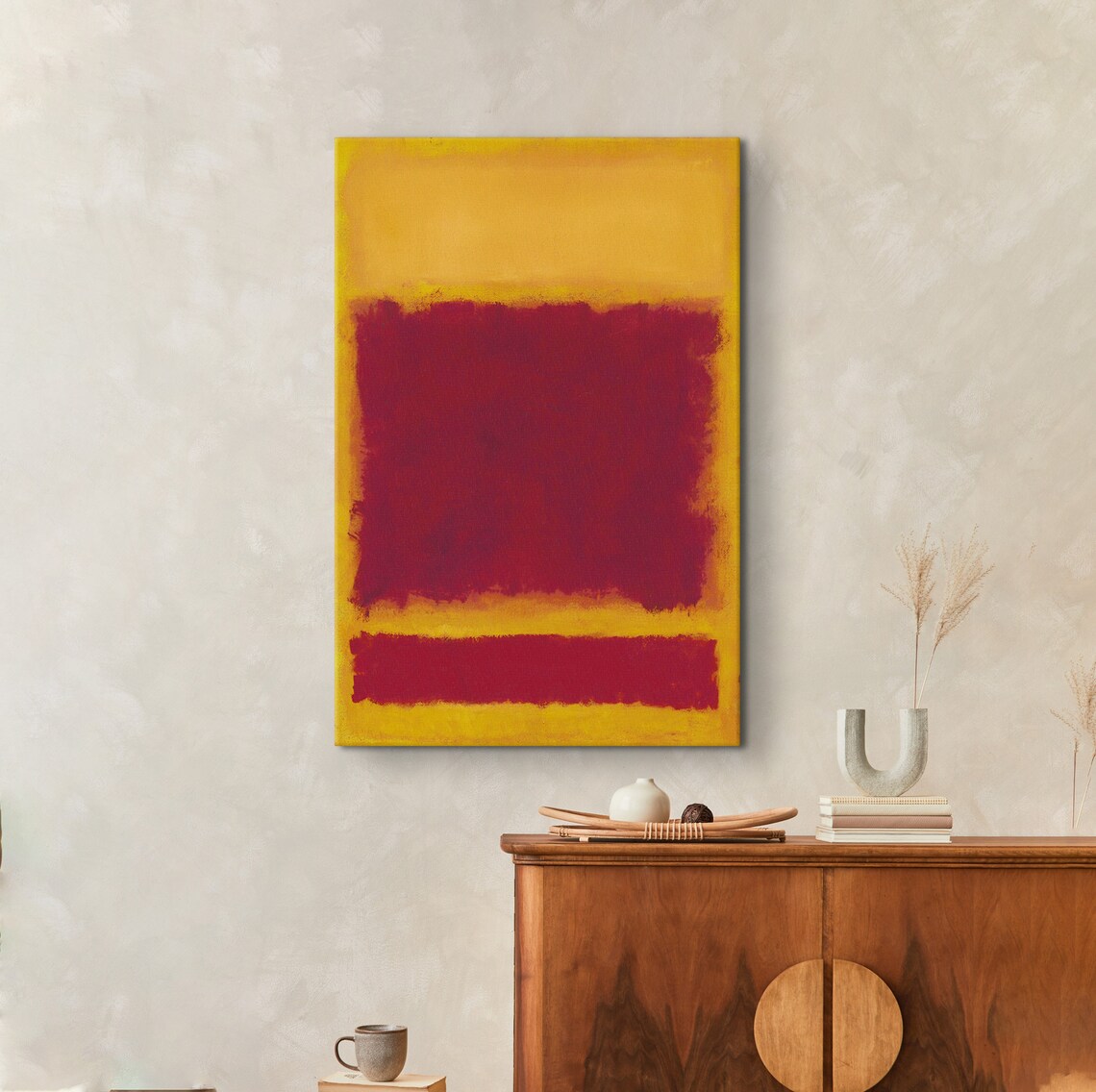 Mark Rothko Orange Over Red On Golden Yellow Color Field Poster - Image 5