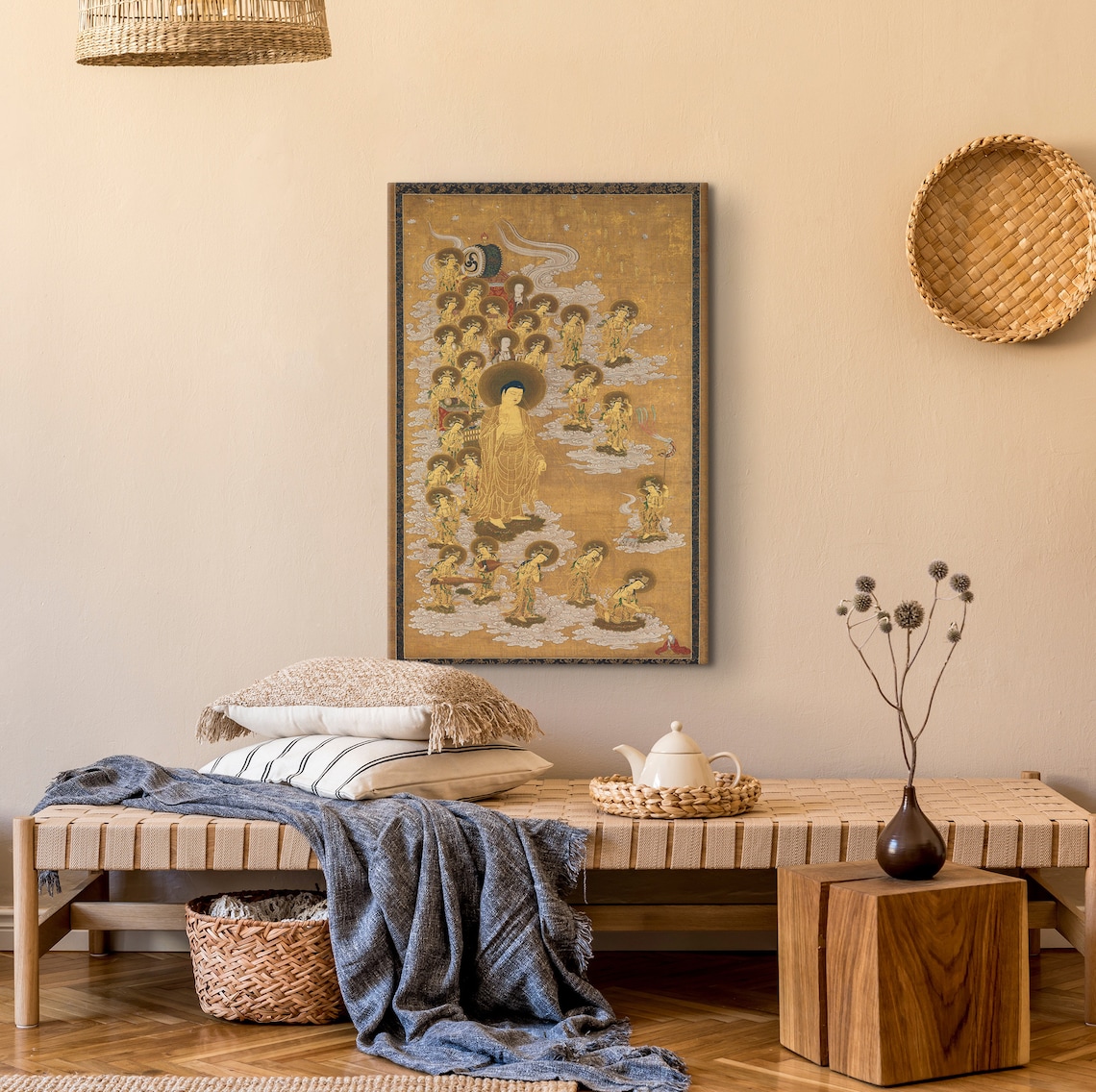 Amida Buddha and Twenty Five Bodhisattvas Art Print - Image 5